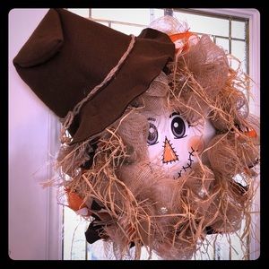 Fall scarecrow wreath